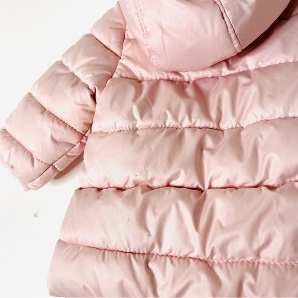 Old Navy Light Pink Puffer Hooded Jacket - Picture 5 of 7